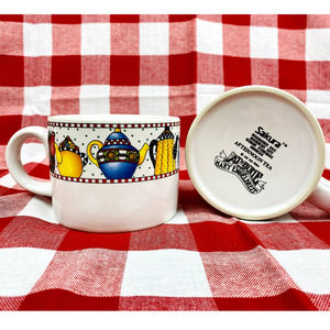 Mary Engelbreit Afternoon Tea At Home With Mary Sakura Stoneware Tea Cups - 1994